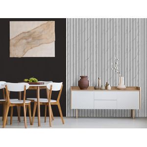Akoestisch wandpaneel - Houtafwerking - Wit marmereffect - Set van 3,12 m² - Set van 2 stuks - PENCIA