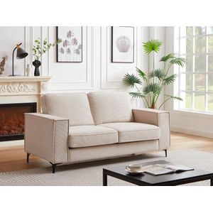 Zitbank – 2 plaatsen – Beige ribfluweel – OLMEDA
