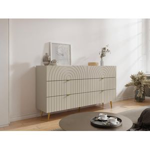 Pascal Morabito - Ladekast - Beige - MDF en Hout - 6 Lades
