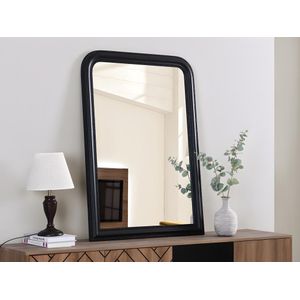 Spiegel in vintage stijl van paulowniahout HELOISE - B. 80 x H. 110 cm - Zwart