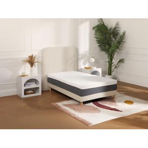 HD-schuimmatras 90 x 190 cm 7 zones en deklaag van schuim met vormgeheugen, afneembare hoes, 20 cm dik - KELIH van YSMÉE