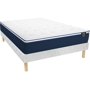 Set bedbodem en matras pocketveren en geïntegreerd dekmatras ALTIER van DREAMEA - 120 x 190 cm