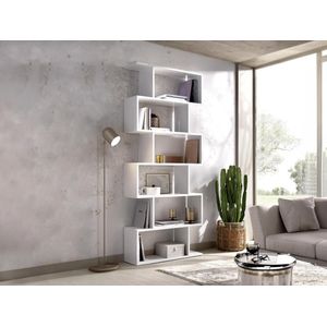 LIQUIDATODO - Modern Rek - Wit Glanzend - 6 Vakken - Eenvoudige Montage