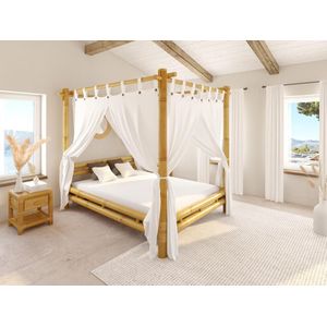 Set "slaapkamer" MALINDI:  Hemelbed 160x200cm + 2 nachtkastjes - Bamboe