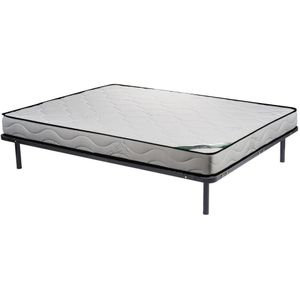 Set 160 x 200 cm lattenbodem + matras van schuim en tijk van bamboe - KANANI van NATUREA