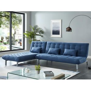 HORNET Moduleerbare Bedbank in Stof - Blauw | Comfortabel en Moduleerbaar | 3 Plaatsen | 190x86x106 cm