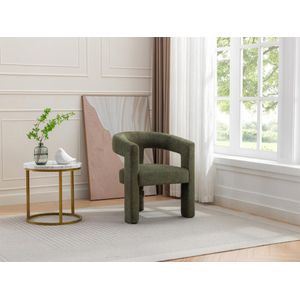 Fauteuil in groene textuurstof FAVINA