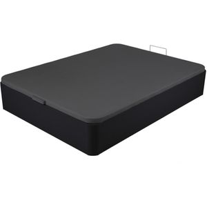 Bedbodem-kist ONIRY in kunstleer van YSMÉE - 160x200cm - Mat zwart