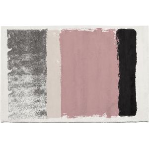 Vloerkleed 160 x 230 cm - Roze, grijs en wit - CAMDEN