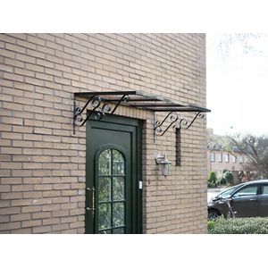 Luifel boven deur van aluminium L140 x B80 cm, hellend AMBAN