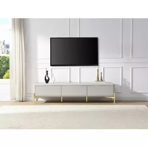 TV-kast 175x31,5x45cm, 3 kasten, Hout & Zwart, geschikt voor tot 75 inch, minimalistisch