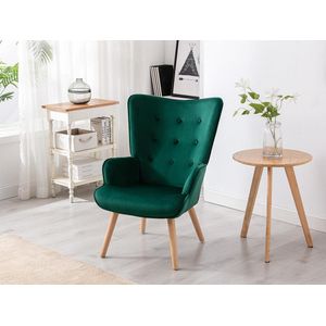 Fauteuil van fluweel VATELY - Groen