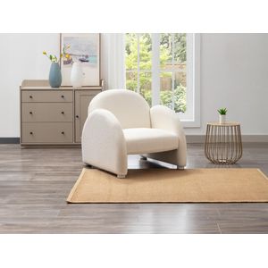 Fauteuil in wit bouclé COLEBRI