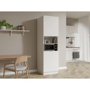 Vente-unique - CARMEO Keukenbuffet - Wit - Spaanplaat - 2 Deuren - 2 Nissen