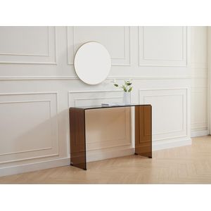 ALONZO - Consoletafel - Bruin - Gehard Glas - 110 cm Lengte