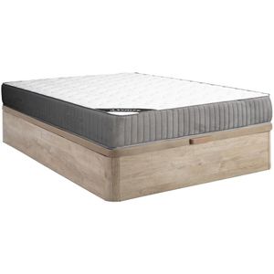 YSMÉE - MALINO - Bedbodem 140 x 190 cm - Licht Naturel - Inclusief Matras van Schuim
