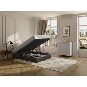 YSMÉE - HESTIA - Bedbodem - Zwart - MDF, Spaanplaat - Opbergruimte 560 L