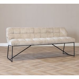 Scandinavische eetkamerbank Jelle taupe 185 cm