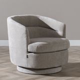 Scandinavische fauteuil Valerie draaibaar chenille taupe