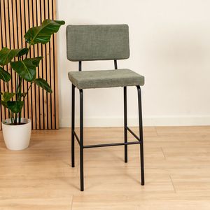 Scandinavische barkruk Espen groen gerecyclede stof 64-77 cm