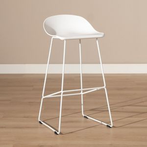 Livin24 - Barkruk Ellen - Wit - Scandinavisch Design - 76 cm