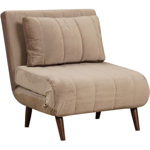 Velvet slaapfauteuil Hanna taupe
