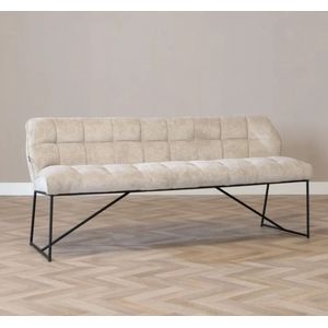 Scandinavische eetkamerbank Jelle taupe 155 cm