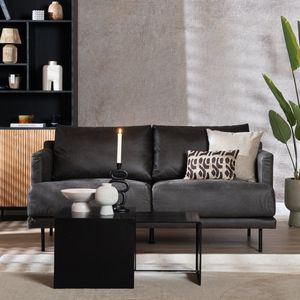 Bronx - Denver - Tweezitsbank - Antraciet - Eco-leer