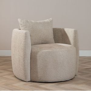 Teddy bouclé fauteuil Ruby beige