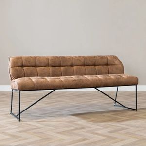 Eetkamerbank Abel cognac microvezel 155 cm