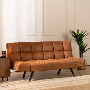 Timo - Slaapbank - Cognac - Eco-leer