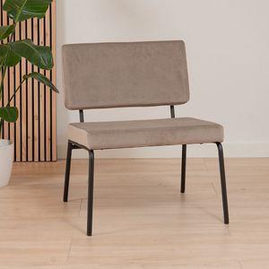 Velvet fauteuil Espen taupe