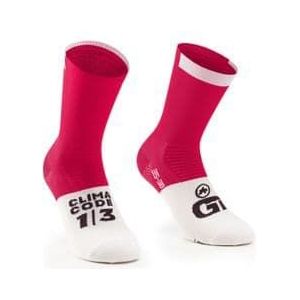 assos gt c2 unisex sokken roze wit