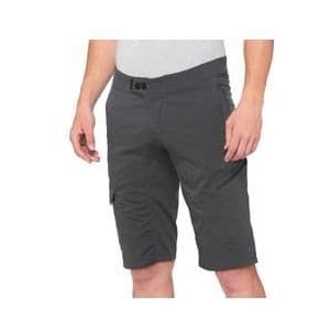 100  ridecamp charcoal grey shorts