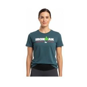 dames turquoise blauw ironman portugal cascais korte mouw t shirt