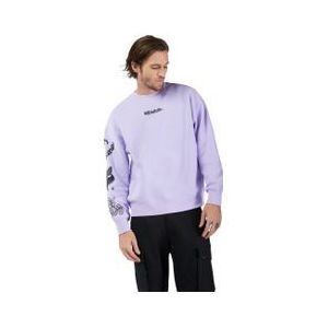 fox oversized crew hello future paars sweatshirt