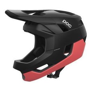 poc otocon volgelaatshelm zwart koraalrood