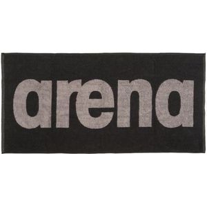 arena gym soft towel black grey