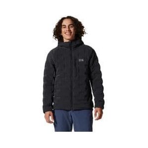 mountain hardwear stretch down hooded jacket grijs heren