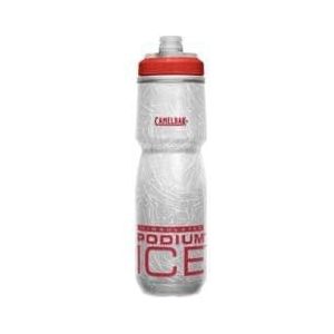 camelbak podium ice 620ml wit  rood geisoleerde fles