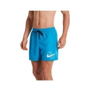 nike zwem logo ronde 5  shorts blauw