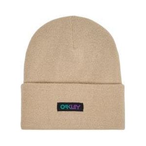 oakley unisex b1b gradient patch beige beanie