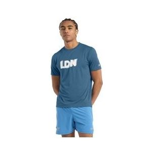 new balance athletics london blue heren jersey met korte mouwen