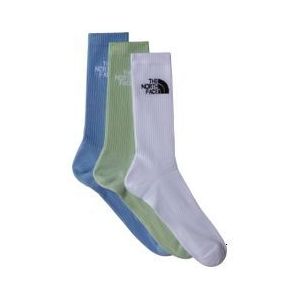 3 paar the north face multi sport sokken wit groen blauw