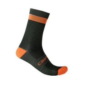 castelli alpha 18 sokken khaki  oranje