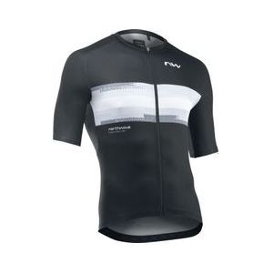 heren northwave force evo jersey met korte mouwen zwart wit