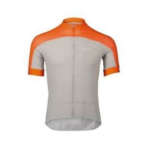 poc essential road logo short sleeve jersey grijs oranje