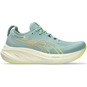 asics gel nimbus 26 hardloopschoenen groen geel dames