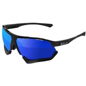 scicon aerocomfort xl glossy black  mirror blue goggles