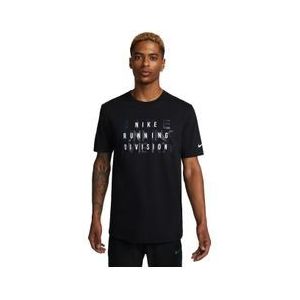 nike dri fit run division short sleeve jersey black